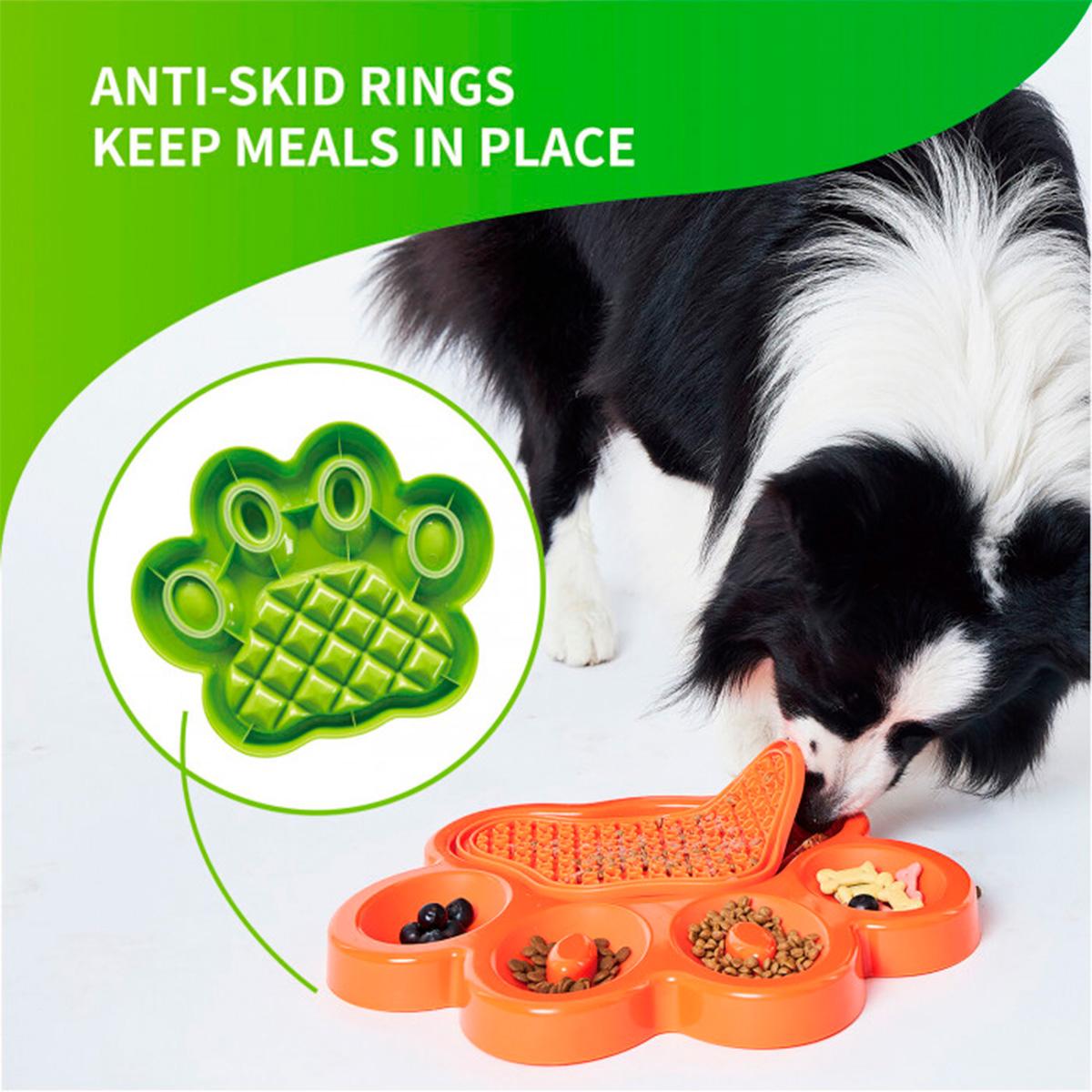 Alfombra De Lamer Petdreamhouse Paw 2 En 1 Verde Alimentador Lento Y Almohadilla